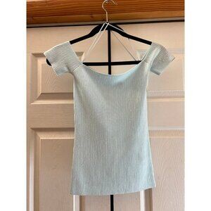 Helmut Lang Off The Shoulder Top Blue Women’s Size XS
